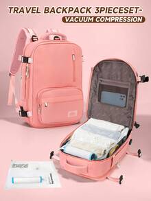 Manual Pump + Airbag + Backpack – Large Travel Backpack For Men & Women, Airline-Approved, Gym Backpack, Business Laptop Daypack, College Back-To-School Bag For School School Accessories School Stuff - Multicolor - View 2