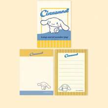Sanrio 12 tipos de papel adhesivo con notas de libros de señal de orina de dibujos animados japoneses retro, con chicas lindas de dibujos animados, material de libreta, para la temporada de regreso a clases
