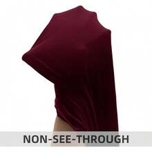 Pre-Sewn Instant Slip-On Modal Jersey Hijab Scarf Wrap Women - Đỏ sẫm - Xem 4