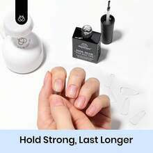 9 In 1 Gel Nail Glue For Acrylic Nails Tips, 2 Pcs 10ml Super Strong Nail Glue For Clear False Nails Tips Base Coat Rhinestones Blooming Art Gel Long Lasting U V Light Cure