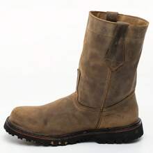 Bota Roper Hombre Industrial Vaqueras Trabajo Rodeo Industria Ligera Piel Genuina Tipo Graso Materiales Suaves Suela De Hule Antideslizante  Resistentes Comodas - Miel - Ver 5