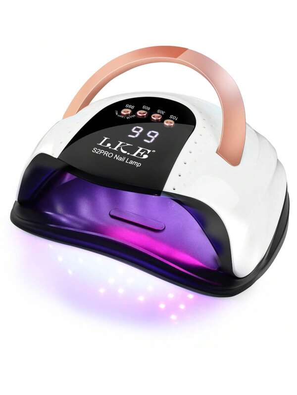 LKE UV Nail Lamp 268W Gel Nail Lamp Nail Dryer UV Lamps For Gel Nails, LED Nail Lamp With Automatic Sensor / 4 Timer Setting, Home And Salon
