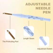 1 Set DIY Punch Needle Stickerei Starterset mit Rose, handgemachtes Bastelset beinhaltet Stickrahmen, Stoff, Zauber-Stick-Pen Set, Zuhause Malerei Deko 20x20cm/7.87x7.87inch