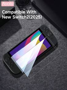 2 szt. Szkło hartowane do ekranu, kompatybilne z Switch/Switch OLED/New Switch2 (2025), konsolą do gier Switch Lite, pełną folią ochronną ekranu konsoli do gier, kompleksowa folia antyzarysowa i przeciwupadkowa
