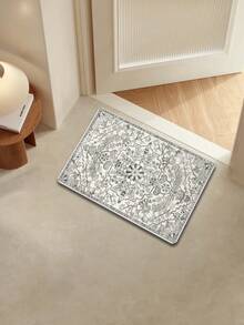 1 szt. dywanik w stylu boho vintage, zmywalny, odpowiedni do sypialni, beżowy dywanik do salonu, miękki, antypoślizgowy, nie gubiący włosia dywanik z imitacji wełny z kwiatowym motywem do przedpokoju, do kuchni, na stół jadalny, dywanik kuchenny, mata kuchenna, dywanik kuchenny, wycieraczka, mały dywanik, dywanik, dywanik, mata podłogowa, dekoracja wnętrz, dywanik, mata zewnętrzna, dekoracja wnętrz, dywanik, dywanik do sypialni, zmywalny dywanik - Wielokolorowe - Zobacz 6