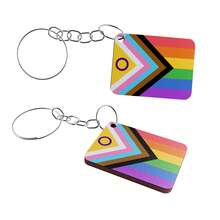 Chaveiro Mês do Orgulho – Bandeiras LGBTQIAPN+ em MDF - KIT 100 UNI - Visão 3