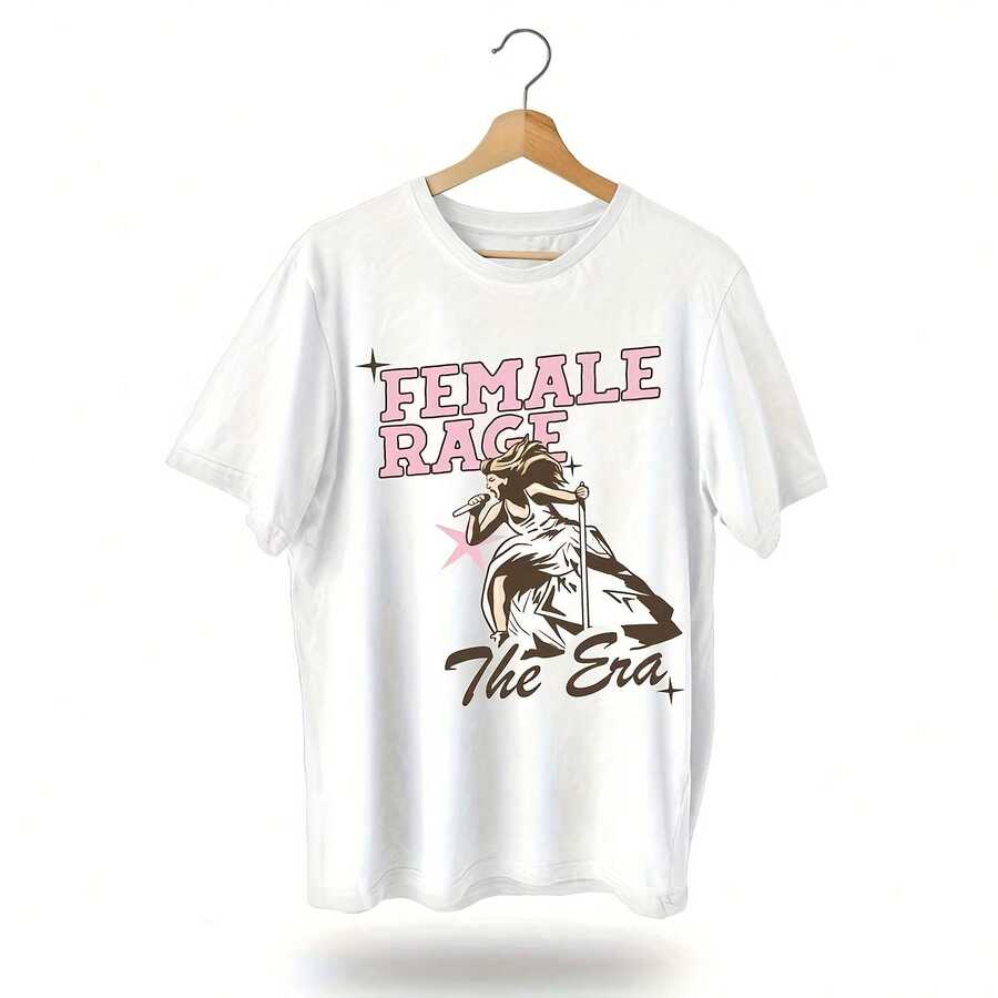 Era's Tour Merch    The Tortured Poets Departt  Ie  Female Rage The Era220G Pure Cotton T-Shirt - I For Spring And Summer, A Thoughtful Gift For Your Loved One Or , Comfort All Daytops For Wo, Clothes Wo,Vintage,Vintage Clothes Wo,Cotton,Summer Clothes Wo,Summer Tops Wo, Mujer, For Wo,Cute,Goth,Inawly,Red White And Blue,Camia,Ry,Ing,Graphics Woman T Shirts,Retro,Embroidered,Casual,Tops,Graphic S,Graphic S Wo,Musera,Beach,S - White - View 1