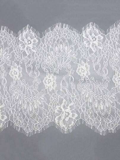 3m/Pack Soft Double-Sided Lace Embroidery Edge Trim, Bridal Dress Veil, Clothing Sewing DIY Accessory, Curtain, Tablecloth, Home Decor