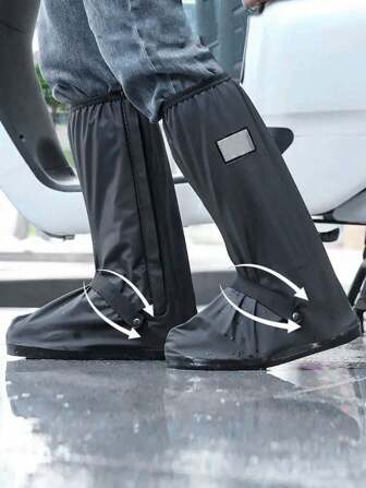 新款加厚PVC防水鞋套防滑成人高筒雨鞋套外套水鞋雨靴鞋套