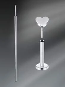 CIZME 不锈钢无螺纹按压式唇钉唇钉，银色垂直唇钉唇饰美杜莎梦露穿孔珠宝 16G 18G 20G 美杜莎珠宝 - 銀色1 - 查看 24