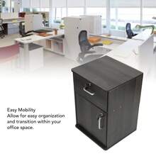 Mobile File Cabinet Multiple Drawers Sturdy Under Desk Rolling File Cabinet With Locks Wheels For Home Office Walnut Color - 彩色 - 查看 2