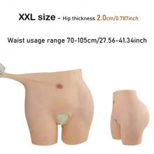 European And American Fashion New Silicone High Waisted, Full Buttocks, And Full Crotch Underwear, Imitating Real And Fake Buttocks And Lifting Buttocks For Women, Open As High Buttocks Pants, Sexy Lingerie Accessories