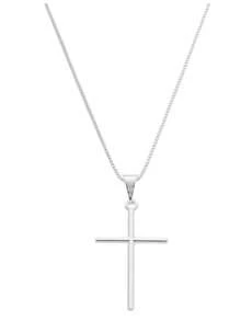 Silver Plated Children's Necklace With Cross Pendant - 銀色 - 查看 2