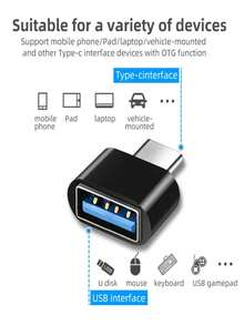 USB-C 转 USB 2.0 OTG 适配器 Type-C OTG 转换器，可读取 U 盘数据并连接鼠标和键盘，适用于手机和笔记本电脑。 - 彩色 - 查看 2