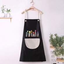 1 件适合 6-8 岁儿童的美术课绘画罩衣，适合幼儿园儿童绘画围裙，适合身高 1.1-1.3 米左右的儿童