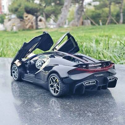 Modelo de coche deportivo de aleación 1:32, juguete de coche con sonido y luz simulados para niños, modelo de coche de metal, regalo de cumpleaños para niños