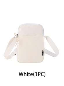 多种颜色可选拉链斜挎包：适合日常休闲使用的简约纯色手机包、个性化尼龙斜挎手机包、女士旅行单肩包、万圣节、圣诞节和感恩节的完美节日礼物 - 彩色 - 查看 16