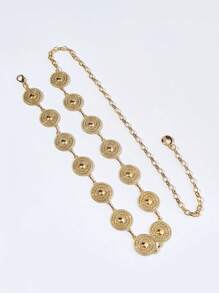 1pc Women's Metallic Chain Waist Belt, Suitable For Party, Beach, Spring/Summer Holiday, Music Festival Occasions Summer, School Fall, Autumn, Halloween