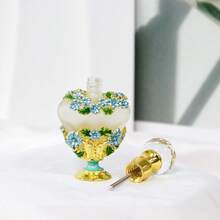 1 件 5ML 心形花香水瓶，家居装饰和梳妆台装饰品，女士和女孩礼物，适合家庭使用和旅行，便携式空瓶（仅瓶子）