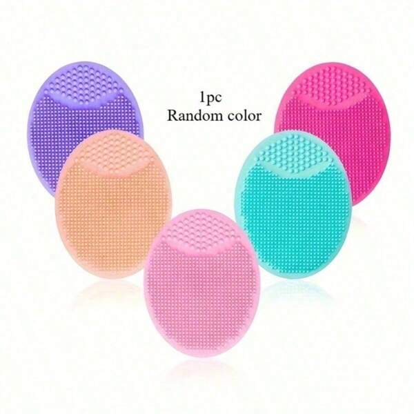 Random Color, Silicone Face Brush, Face And Bath Cleaning Tools, Soft And Comfortable Massage Suction Cup Cleansing Brush, Skin-Friendly Massage Convenient Cleansing Brush, Bath Brush, Cleansing Brush