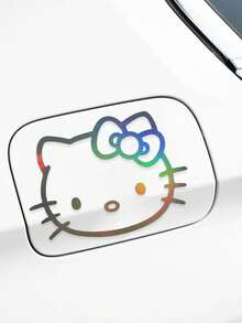 Sanrio قطعة واحدة ملصق كارتوني جميل لهيلو كيتي لالدراجات النارية والسكوتر والحماية من الخدوش، مقاوم للماء وحماية من الشمس، ملصق زخرفي لغطاء خزان الوقود والنافذة والمصد