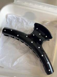 2pcs/1pc Women Acrylic Polka Dot Yellow Marble Printed Daisy, Hair Clips, Minimalist Fashion Design For Bun Updo, Summer Beach Travel Hawaii Style Accessories, Suitable For Daily Use Fashion Hair Accessories Flower Claw Clips Elegant Hair Claw Fall Winter For Vacation Outfits Woman - Multicolor - View 2