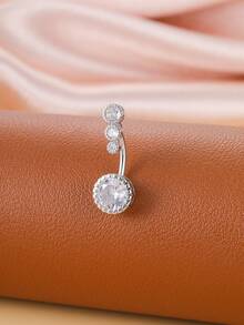 6 件医用级不锈钢肚脐环套装，8 毫米 CZ 镶嵌和仿珍珠设计，可爱的身体珠宝穿孔配件，日常礼物