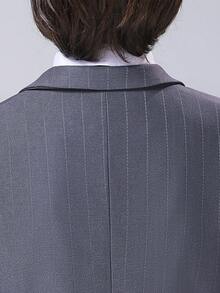 Boys Suits Stripe 3-Pieces Suit Set Toddler Tuxedos Dresswear Ring Bearer Outfit Wedding Blazer Vest Pants Formal Suits For Kids Grey Size 6-14Y