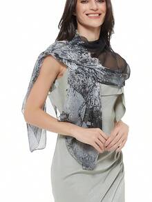 2025PANTONIGHT Long Chiffon Sheer Scarf For Womens - Col 758 - View 6