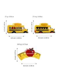 1pc New Design Apple Ruler Hair Clip, Cute Cartoon Car & Hair Claw Clips With Rhinestones Fashion Hair Accessories