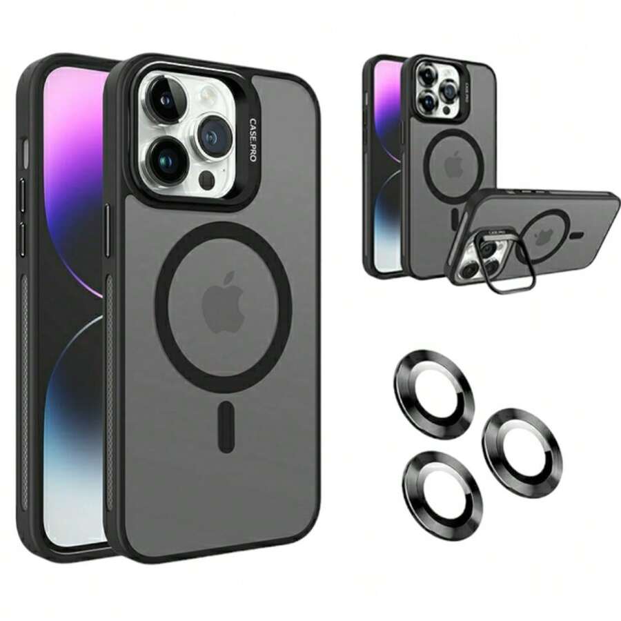 Mida Style Kit estuche compatible con iPhone: acabado mate con soporte, lentes para cámara, tecnología magnética y uso rudo; protección extra contra caídas, facilidad de uso, ideal para usuarios exigentes y aventureros.