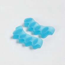 2 piezas Separador de dedos del pie de 5 agujeros, de material suave, buena elasticidad, reutilizable, lavable, para separar y relajar los dedos de los pies, apto para hombres y mujeres para yoga