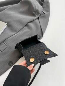 高品质迷你方形手提包，新款纯色百搭手提包，女士钱包 - 查看 6