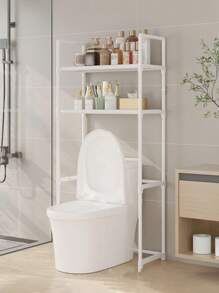 1pc Practical Bathroom Toilet Organizer Rack, 2-3 Layer Easy Assembly Bathroom Over Toilet Storage Rack, Freestanding Toilet Space Saver Shelf, Suitable For Home Decor And Bathroom Storage In Summer