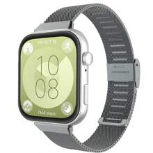 Pulseira Milanesa Sem Lacunas Compatível com Huawei Watch Fit 3/4/4Pro, Pulseira de Aço Inoxidável Ajustável, Pulseira de Metal para Galaxy Watch 6 4Classic 47 43 42 46mm 7 6 5/Pro 4 40 44 45mm, Pulseira de Metal para Homens