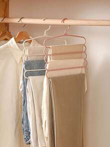 多功能无痕衣帽架发夹整理架/展示架防滑S型裤架西裤挂架围巾收纳衣架家用宿舍多层防风晾衣架围巾床单裤子领带收纳衣架