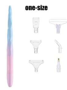 Sparkling DIY Diamond Painting Pen - Wall Art Tool For 5D Embroidery, Nail Art, And Star Sequin Designs - Easy-To-Use Point Drill Pen(1 Pen + 6 Replacable Tips)