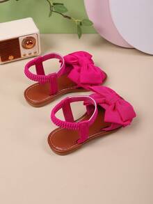 女童凉鞋新款夏季软底儿童鞋蝴蝶结防滑沙滩鞋小女孩公主凉鞋