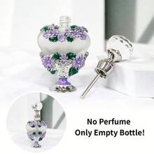1 件 5ML 心形花香水瓶，家居装饰和梳妆台装饰品，女士和女孩礼物，适合家庭使用和旅行，便携式空瓶（仅瓶子）
