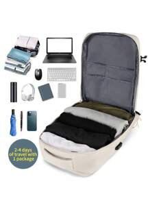 2Pcs Backpack & Chest Bag Set, Large Capacity Summer Travel Bags With Multiple Compartments For Storing Shoes, Versatile Suitable For Business Trip, Travel, Camping, Laptop Bag, High Cost-Performance Nylon Minimalist Backpack Cabin Carry On Bag, Airline Approved Travel Essentials