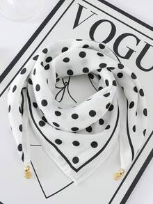 1pc Magnetic Belt With Metal Print Square Scarf