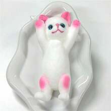 Jouet squishy de grande taille mignon de 6 cm/2,36 pouces en forme de patte de chat. Super doux et compressible, idéal pour le soulagement du stress. Expédié au hasard avec ou sans fourrure.