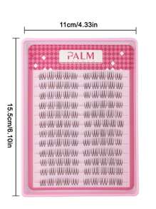 PALM LASHES 120Clusters Korean Girl Group U-Shaped Makeup Artist Essential Clear Band Eyelashes Handmade C Curl Upper Lashes Cartoon Fairy Hair Natural Day Korea Style DIY Cartoon Anime Style