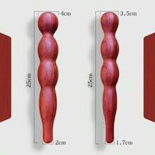 纯天然木质按摩棒一件套 - 用于放松、缓解疲劳、放松足部经络的多功能木质工具、穴位按摩器工具、穴位按摩器、自我按摩工具释放工具和深层肌肉按摩棒 - 彩色 - 查看 3