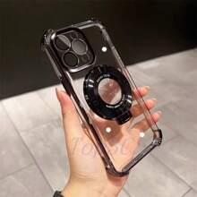Funda de teléfono universal magnética de 4 esquinas con soporte giratorio anti-caída compatible con Apple, Redmi, Poco, Infinix