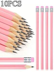 30pcs Pink Wedding HB Pencil Set, Wooden Pencils With Erasers, Suitable For School Drawing, Sketching, Wedding, Office Supplies, New Year And Valentine's Day Gifts, Back To School, Art Supplies, Student Stationery, Learning Accessories - Multicolor - View 12