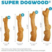 Juguete masticable para perros grande y duradero de madera natural hecho en EE. UU. por Super Dogwood, L