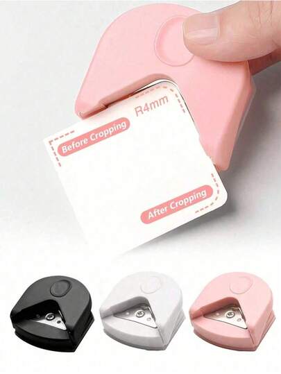 1pc Paper Corner Rounder - R4 4mm Corner Cutter Punch Tool,Corner Rounder R4 Corner Punch, Portable Paper Trimmer Cutter For Laminated Cards, Cardstock, Scrapbooking,Photo Card Making, Paper Cutting DIY Crafts Puncher For Office, School Christmas For Holiday Gift Giving