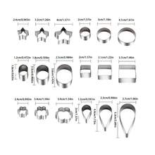 24/30pcs Cookie Cutter Set In Tin Box, Mini Stainless Steel Cookie/Pastry Cutters In Heart, Star, Round, Flower, Teardrop Shapes For Baking Cookies, Soft Candies, Fondant Cake Decorations