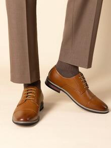Men's Classic Business Style Modern Oxfords Father's Day Gifts - Brown - View 6